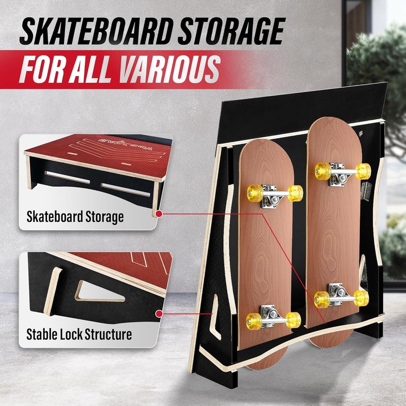 Yes4All منحدر تزلج قطعة واحدة، منحدر دراجة، منحدر تزلج - تصميم للمبتدئين، أكثر متانة، آمن، سعة 220 رطل - Image 3